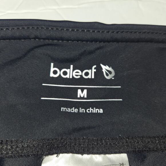 Baleaf Womens Padded Cycling Shorts M Black Bike 3D Gel Seat High Waist Pockets - Picture 2 of 13